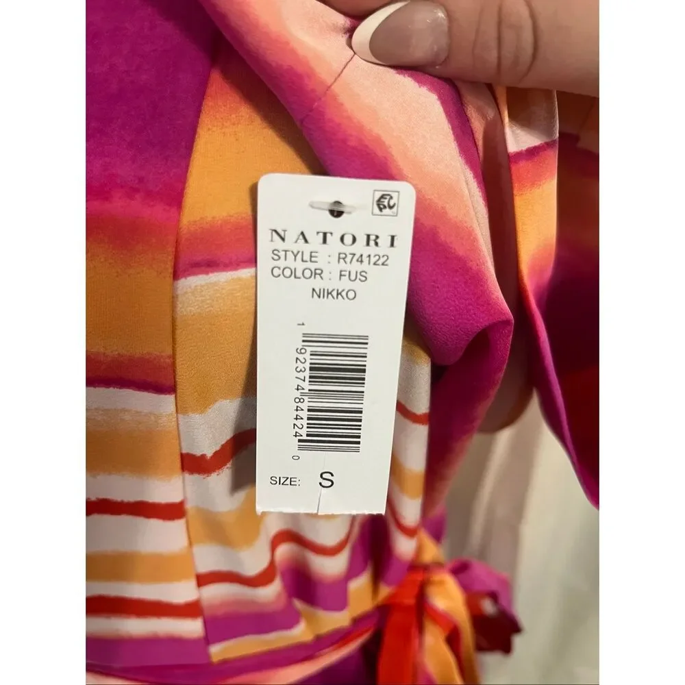 Natori womens Nikko Wrap,Pink Sz Small NWT - Picture 10 of 13
